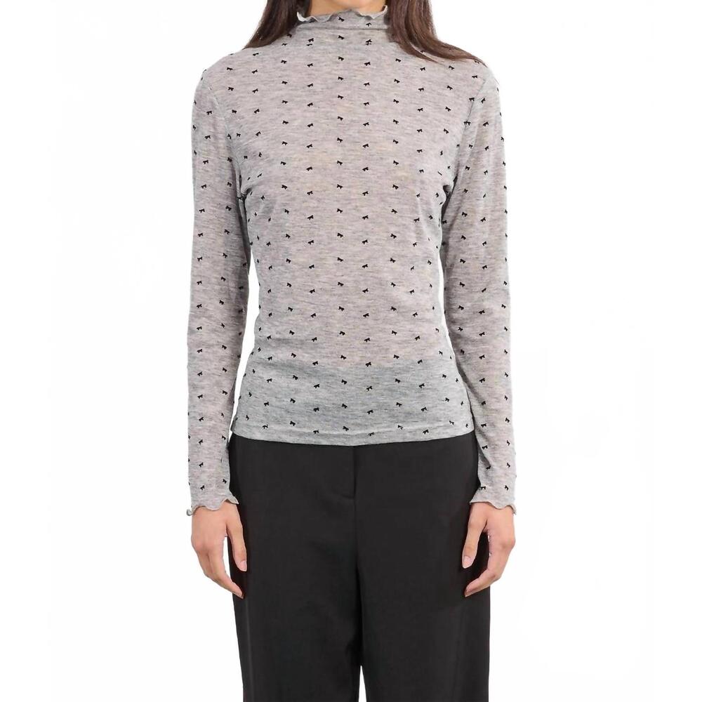 NEW MOLLY BRACKEN darling threads top in grey